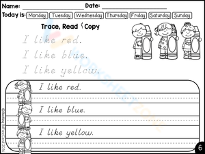 Trace, Read, and Copy: Handwriting Practice Worksheet