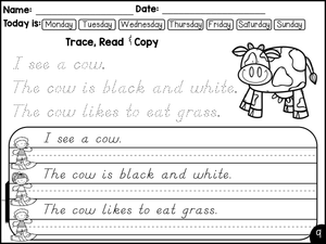 Printable D'Nealian Handwriting Worksheet | Grade 1 ELA