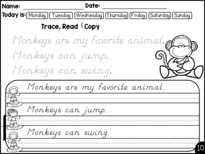 D'Nealian Handwriting Sentences | Grade 1-2 Ready