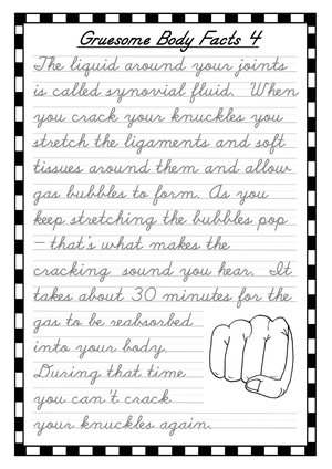 Grade 4 Cursive Handwriting — Printable No-Prep Worksheet