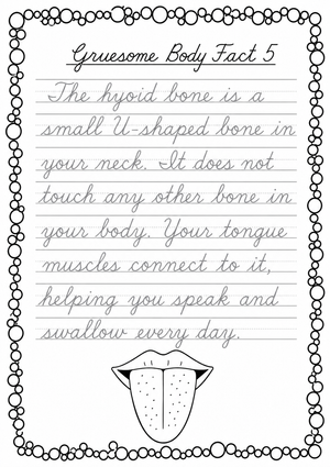 Grade 4 Cursive Practice — Printable No-Prep Worksheet