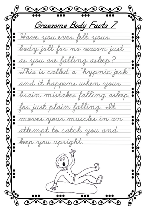 Essential Cursive Handwriting: Hypnic Jerk