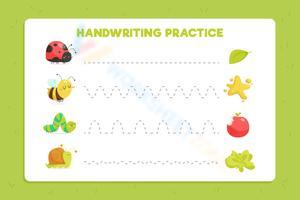 Cute Handwriting Practice Worksheet for Children