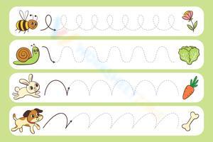Help Animals Find Food: Tracing Line Activity