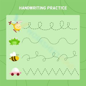 Handwriting Practice Worksheet with Cute Elements
