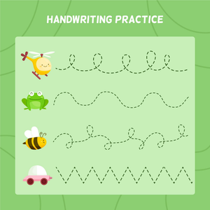 Handwriting Practice Worksheet with Cute Elements