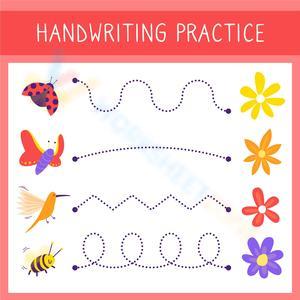 Handwriting Practice Template Worksheet