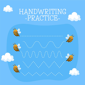 Handwriting Practice Worksheet with Bees