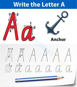 A is for Anchor: Handwriting Worksheet