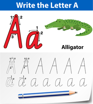 Grade 1 Letter A Tracing — Printable No-Prep Worksheet