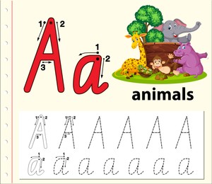 A is for Animals: Handwriting Practice