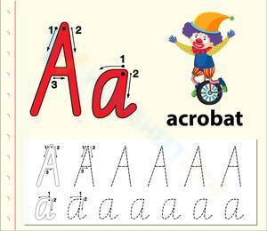 Cursive Letter A Tracing
