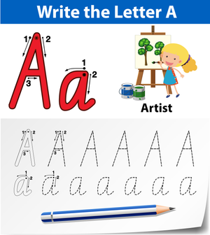 Grade K Letter A — Printable No-Prep Worksheet