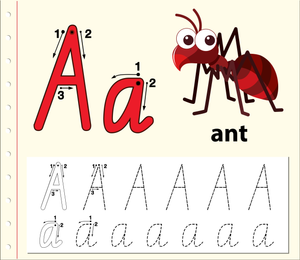 Tracing the Letter A | Essential Kindergarten Worksheet