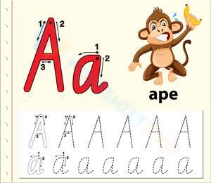A is for Ape Worksheet
