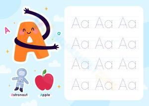Letter A Recognition And Tracing Practice Worksheet