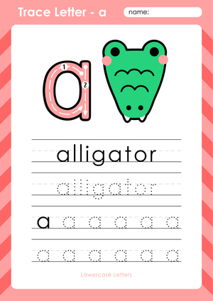 Trace Letter A: Improve Handwriting Skills