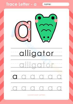 Trace Letter A: Improve Handwriting Skills