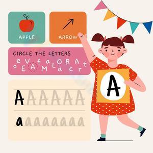 Find and Trace Letter A