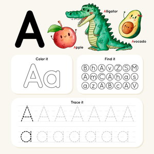 Color, Find and Trace: Learning the Letter A