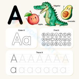 Color, Find and Trace: Learning the Letter A