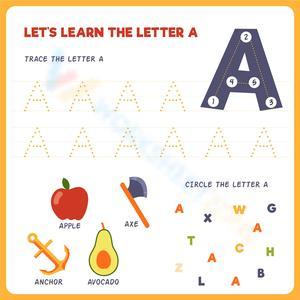 Learn the Letter A: Worksheet for Kids