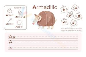 Color and Trace Letter A