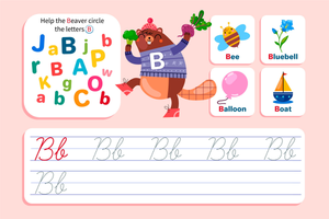 Find, Trace, and Write the Cursive B