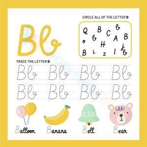 Circle and Trace the Cursive BB Worksheet