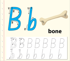 B is for Bone: Worksheet for Letter B