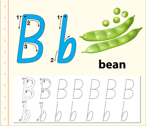 Letter Tracing: Practice Writing the Letter 'B'