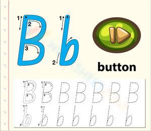 B is for Button: Linking Images to Letter B