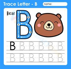 Practice with Letter Tracing B