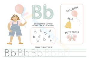 Tracing and Connecting Letter B