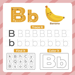 Trace, Find and Color the Letter B