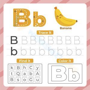 Trace, Find and Color the Letter B