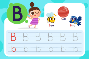Tracing Letter B Worksheet