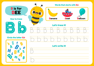 How to Trace Letter B Worksheet