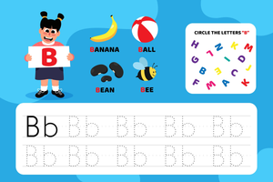 Letter B Tracing Worksheet | Essential Kindergarten Practice