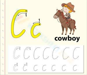 C is for Cowboy Worksheet
