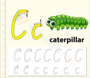 C is for Caterpillar Worksheet