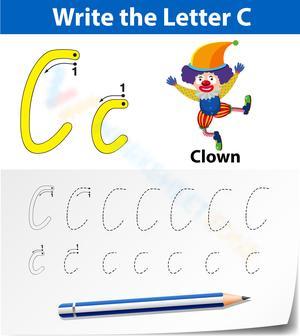 C is for Clown Worksheet