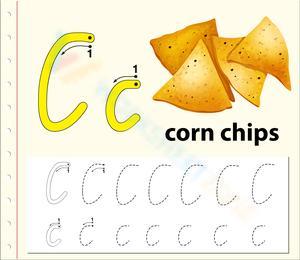 C is for Corn Chips Worksheet