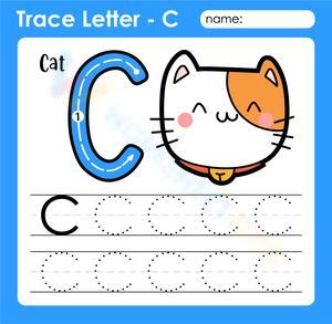 Trace Letter C Worksheet