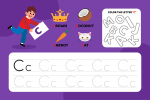 Letter C Trace and Color Worksheet | Essential Grade K