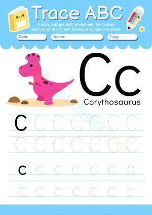 Trace ABC: Letter C Worksheet