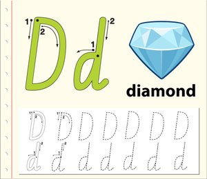 Letter D Tracing Printable | Kindergarten Handwriting