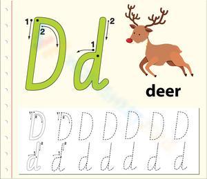 D is for Deer Worksheet