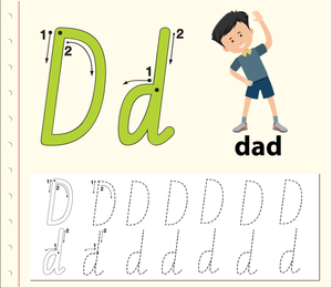 D is for Dad: Learning the Alphabet with D