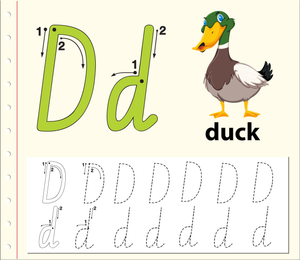 Essential Letter D Tracing Worksheet | Kindergarten